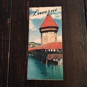 Lucerne Switzerland Tour Brochure French 1950's